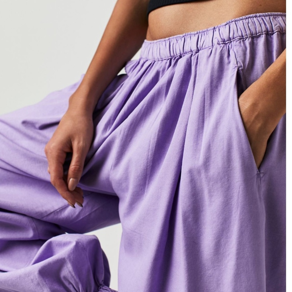Free People Lavender Wide-Leg Pants